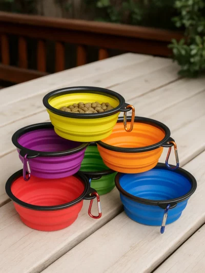 Collapsible Silicone Dog & Cat Bowl