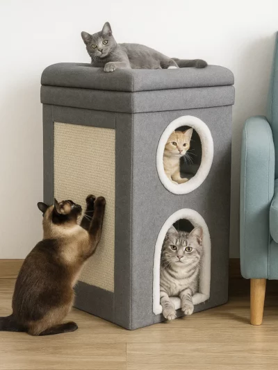 Large Two-Level Cat House