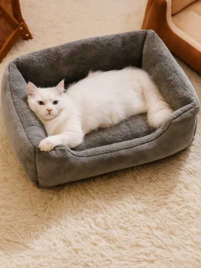 Comfortable Bed & Basket for Cats Dogs
