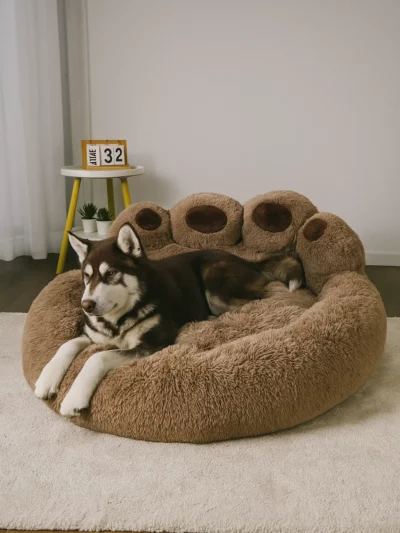 Plush Pet Bed for Cats & Dogs