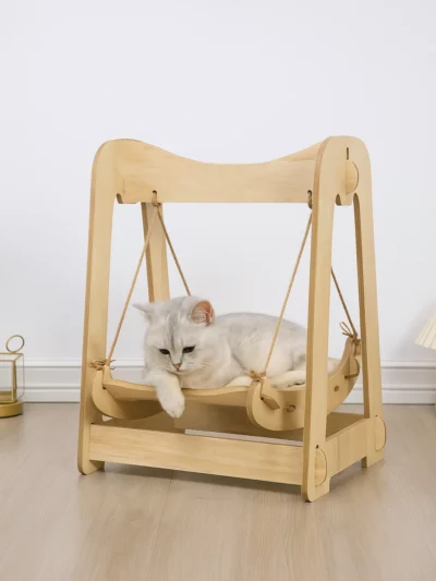 Wooden Pet Swing for Dogs and Cats