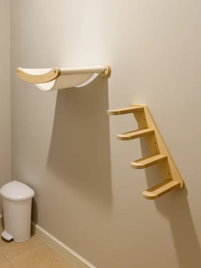 Wall-Mounted Cat Steps in Sisal