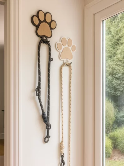Wood Dog Leash Holder